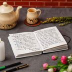 Handmade Classic Printed Cardboard Writing Diary for Different Purposes String Closure -3