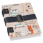 Handmade Classic Printed Cardboard Writing Diary for Different Purposes String Closure -1
