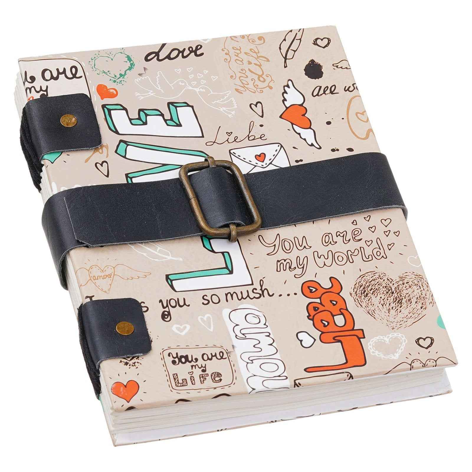 Handmade Classic Printed Cardboard Writing Diary for Different Purposes String Closure -1