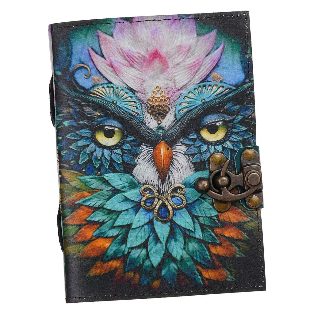 Vintage Handmade Genuine Leather Journal-Premium Antique Lock Closure-200 Handmade White Pages -27 - Navkar Handicrafts