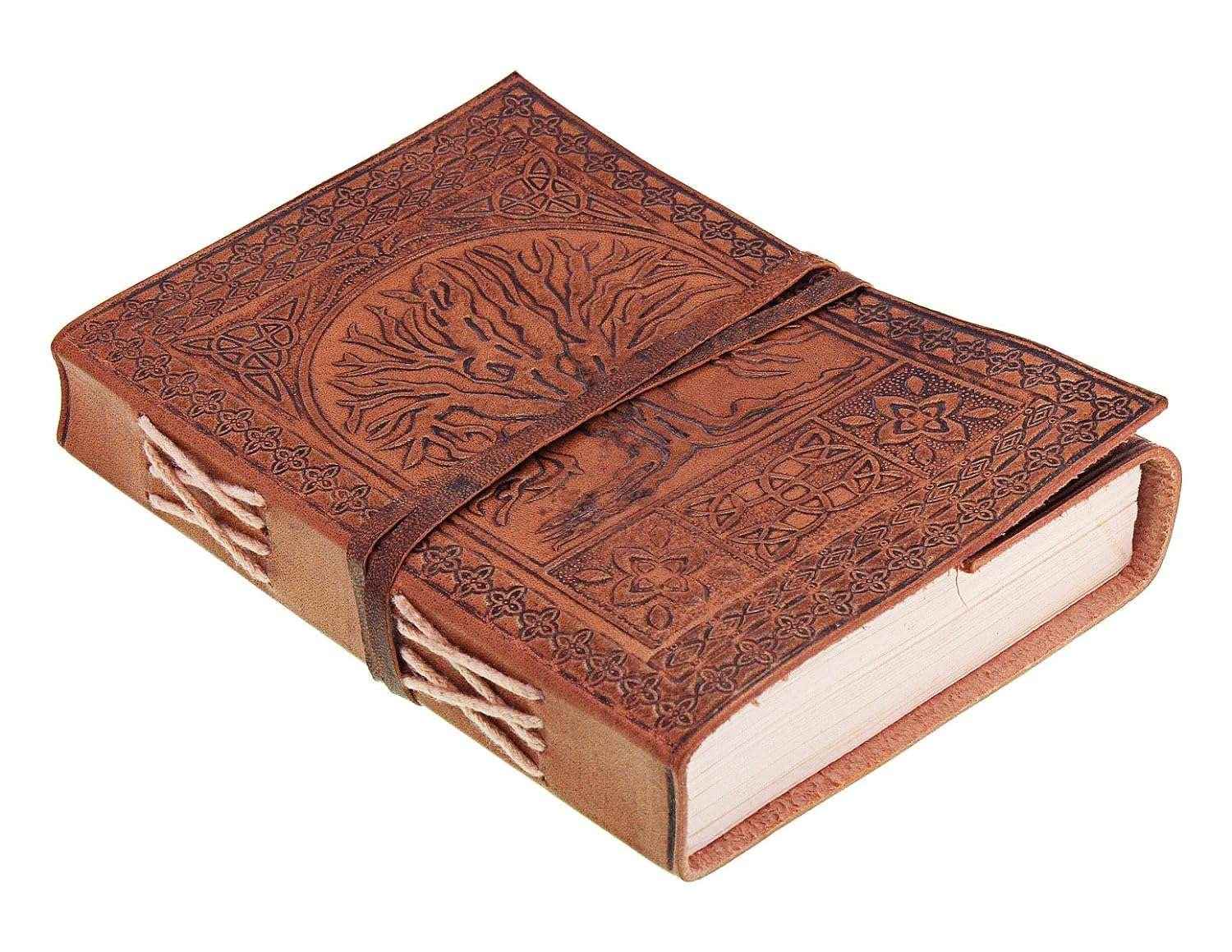 Leather Journal Diary with Premium Antique String Closure vintage Journal handmade 200 pages white unruled|travel Diary|personal journal -3