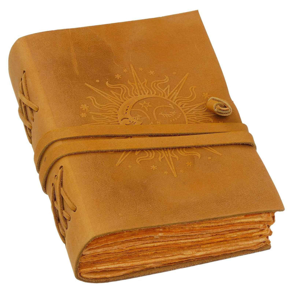 Handmade Printed Cardboard Journal Diary with Buckle Lock-200 Pages Notepad For Men and Women -15