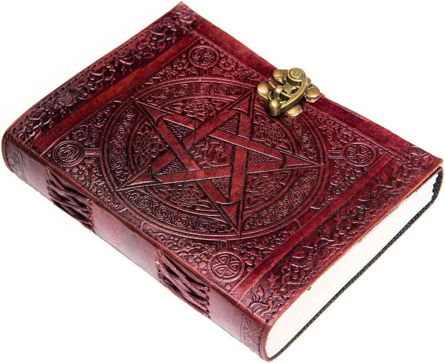Leather Journal Diary with metal lock vintage Journal handmade 200 pages white unruled|travel Diary|personal journal -14
