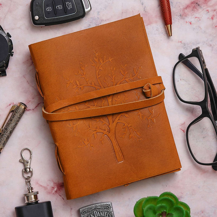 Vintage Handmade Genuine Leather Journal-Premium Antique String Closure-200 Handmade White Pages -4 - Navkar Handicrafts