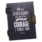 Handmade Printed Cardboard Journal Diary with Buckle Lock-200 Pages Notepad For Men and Women -14