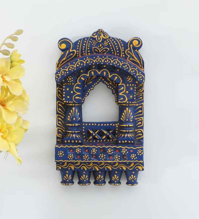 Wooden Jharokha 10*6 inch (Royal Blue)