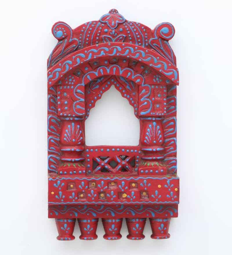 Wooden Jharokha 10*6 inch (Red)