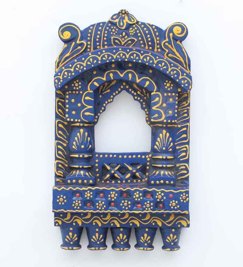 Wooden Jharokha 10*6 inch (Royal Blue)
