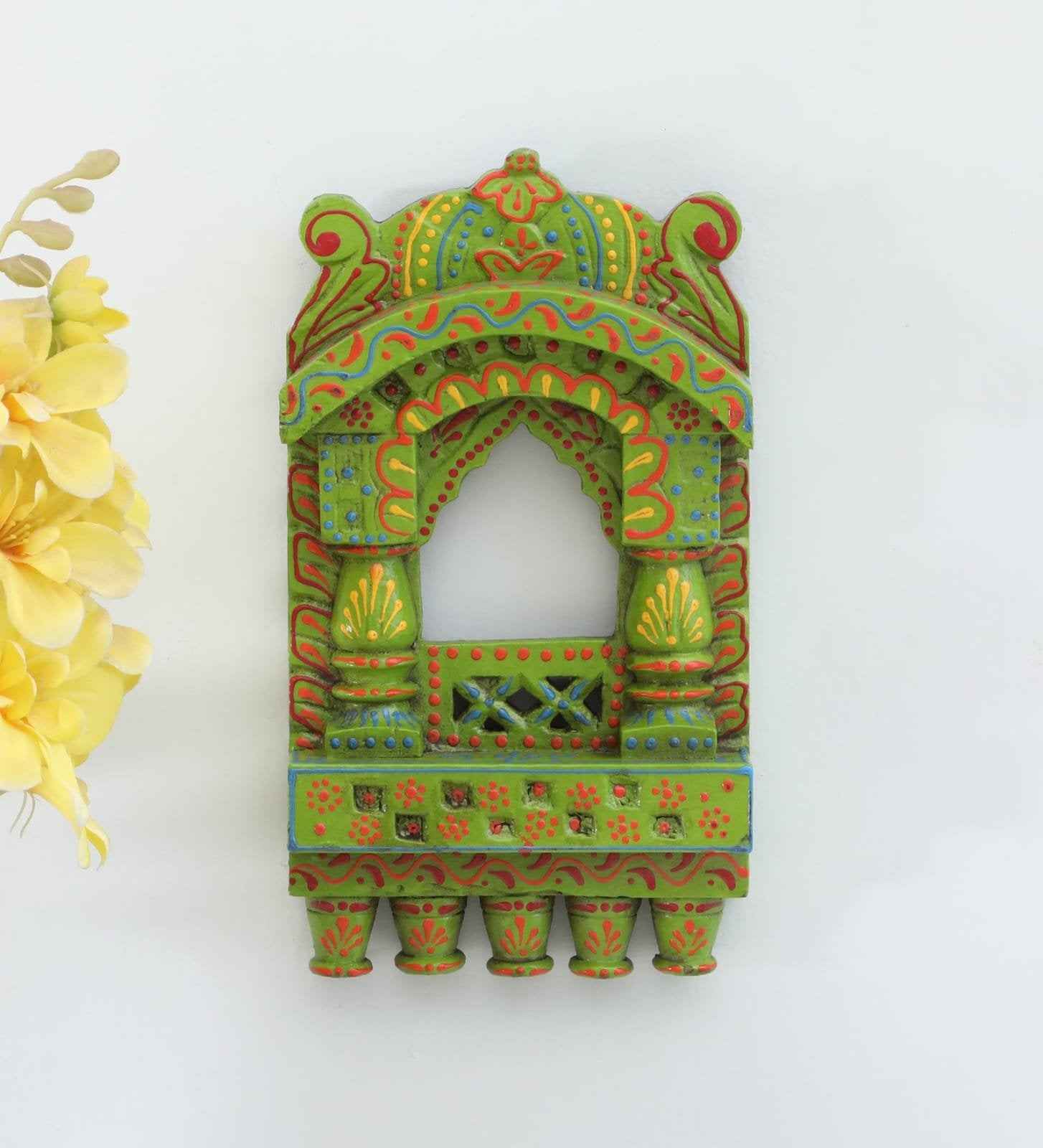 Wooden Jharokha 10*6 inch (Green)