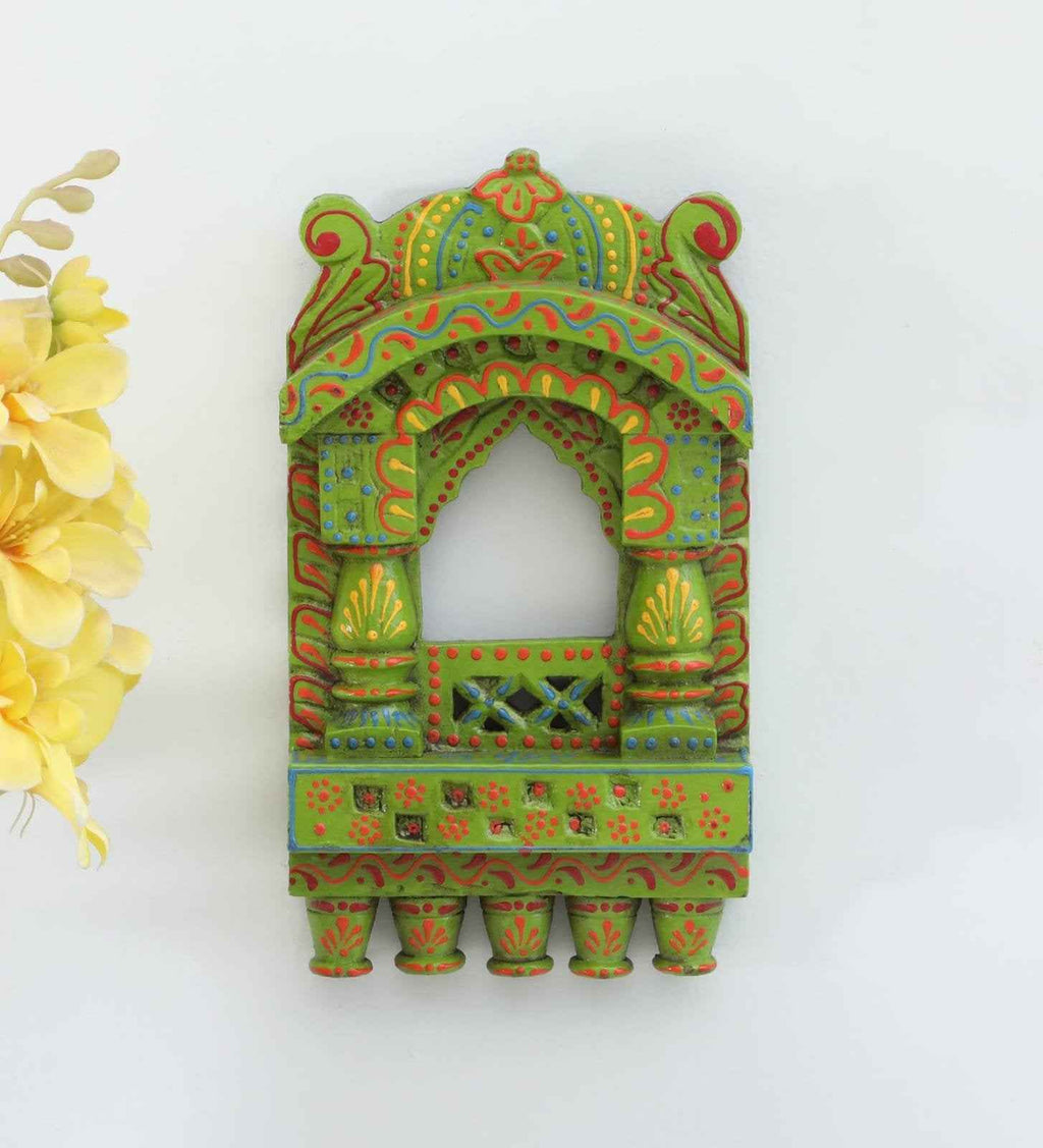 Wooden Jharokha 10*6 inch (Green)