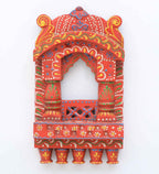 Wooden Jharokha 10*6 inch (Orange)