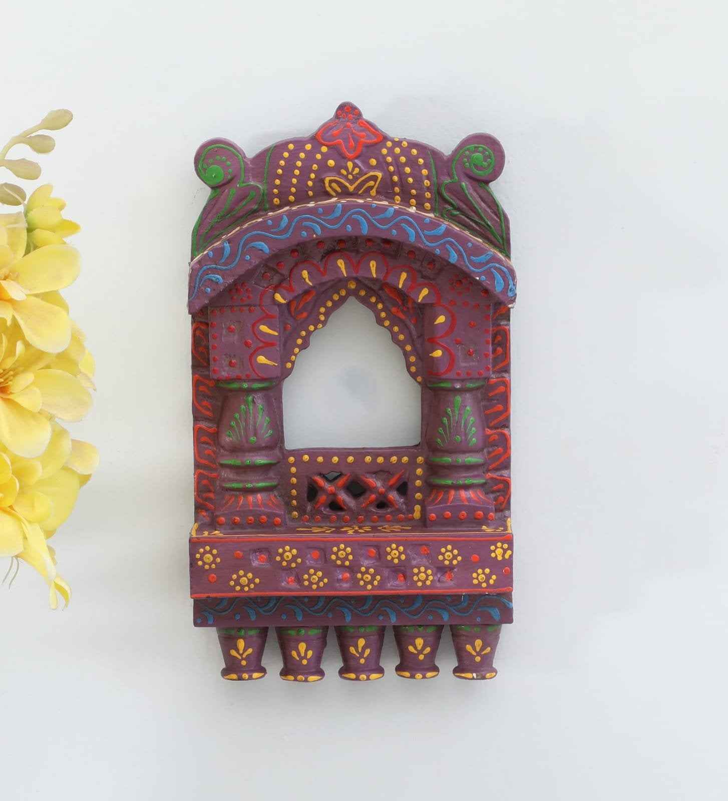 Wooden Jharokha 10*6 inch (Turqouise)