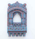 Wooden Jharokha 10*6 inch (Light Blue)
