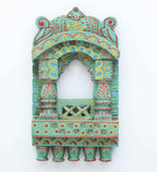 Wooden Jharokha 10*6 inch (Turqouise)