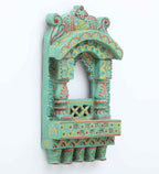 Wooden Jharokha 10*6 inch (Turqouise)