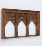 Handcrafted Wooden Wall Panel – Vintage Arch Design (36x2x18) - Navkar Handicrafts