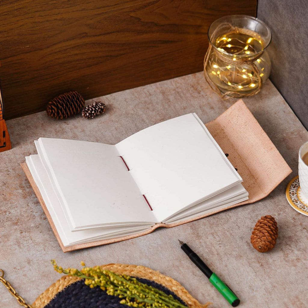 Vintage Handmade Genuine Leather Journal-Premium Antique Lock Closure-200 Handmade White Pages -10 - Navkar Handicrafts