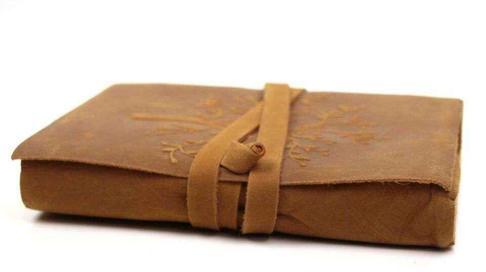 Leather Journal Diary with Premium Antique String Closure vintage Journal handmade 200 pages white unruled|travel Diary|personal journal -7