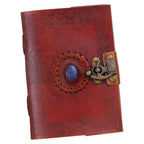 Vintage Handmade Genuine Leather Journal-Premium Antique Lock Closure-200 Handmade White Pages -3 - Navkar Handicrafts