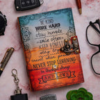 Vintage Handmade Genuine Leather Journal-Premium Antique Lock Closure-200 Handmade White Pages -28 - Navkar Handicrafts