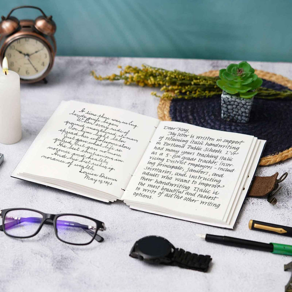 Handmade Printed Cardboard Journal Diary with Buckle Lock-200 Pages Notepad For Men and Women -14