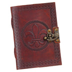 Vintage Handmade Genuine Leather Journal-Premium Antique Lock Closure-200 Handmade White Pages -5 - Navkar Handicrafts