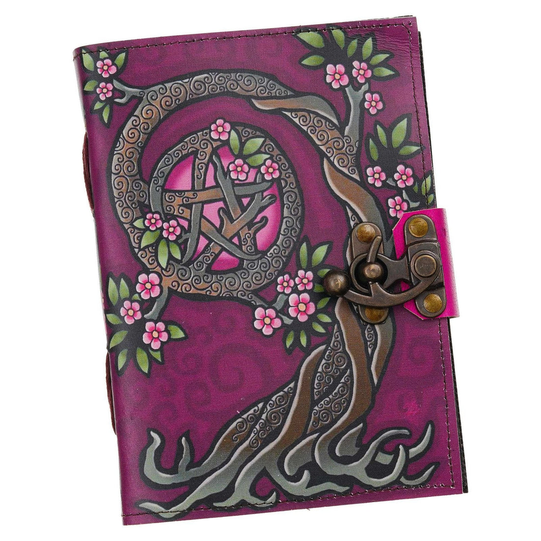 Vintage Handmade Genuine Leather Journal-Premium Antique Lock Closure-200 Handmade White Pages -13 - Navkar Handicrafts