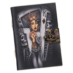 Vintage Handmade Genuine Leather Journal-Premium Antique Lock Closure-200 Handmade White Pages -12 - Navkar Handicrafts