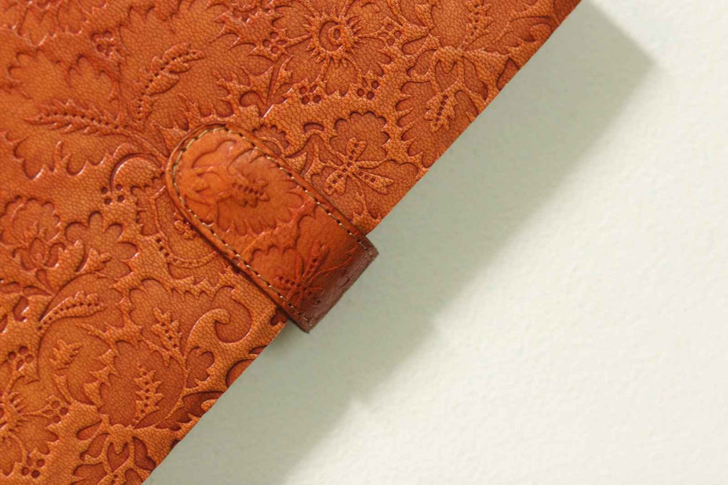 Vintage Handmade Genuine Leather Journal-Premium Antique button Closure-200 Handmade White Pages -4