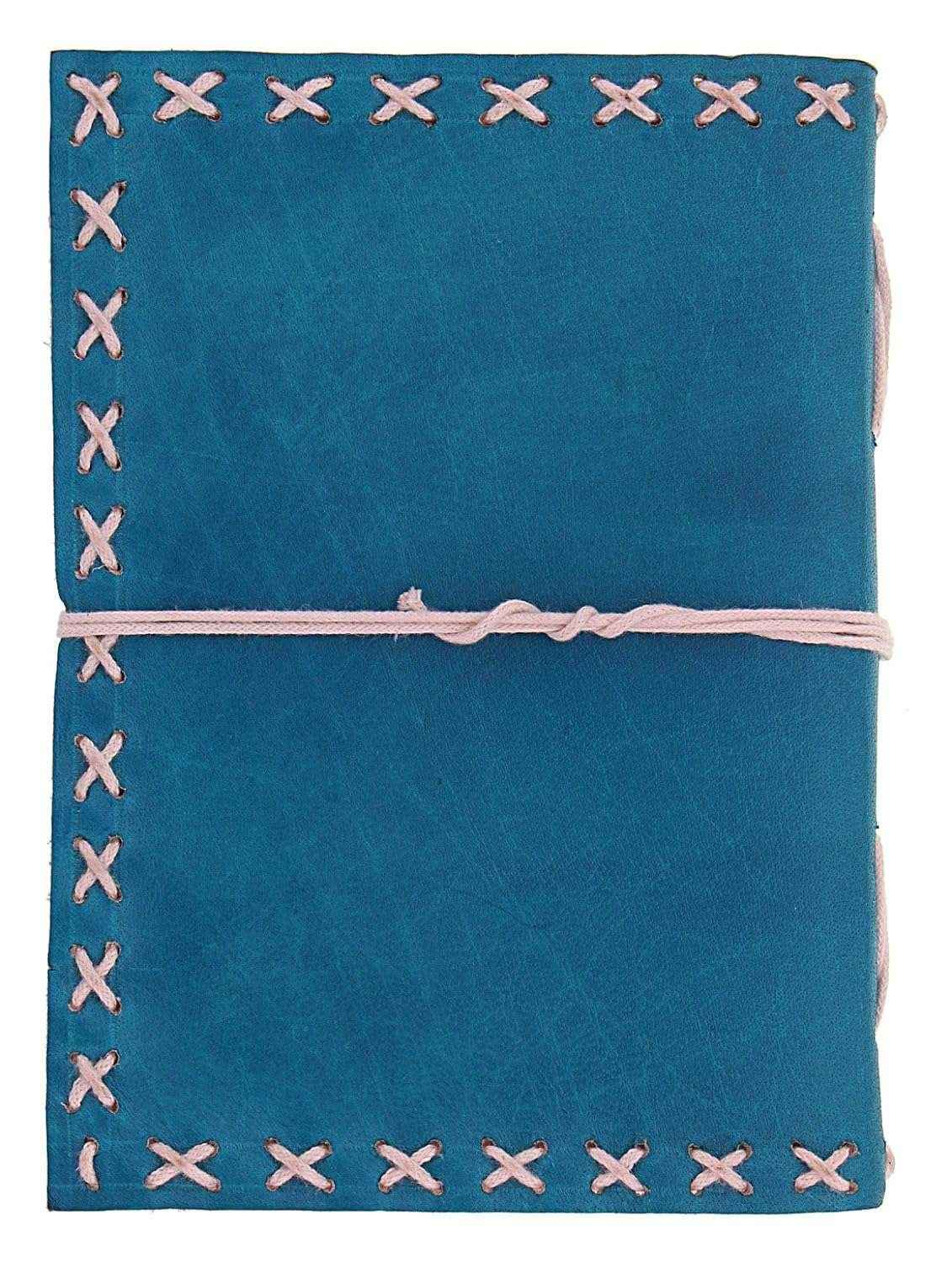 Leather Journal Diary with Premium Antique String Closure vintage Journal handmade 200 pages white unruled|travel Diary|personal journal -5