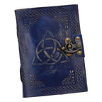 Vintage Handmade Genuine Leather Journal-Premium Antique Lock Closure-200 Handmade White Pages -17 - Navkar Handicrafts