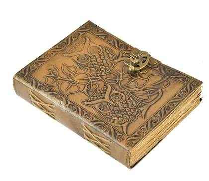 Genuine Leather Diary-Vintage Handmade Leather Journal-Premium Antique LOCK Closure-200 Handmade Deckle Edge Antique Pages -2