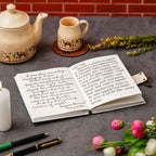 Handmade Printed Cardboard Journal Diary with Buckle Lock-200 Pages Notepad For Men and Women -4