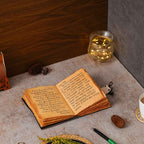 Vintage Handmade Genuine Leather Journal-Premium Antique Lock Closure-200 Handmade Brown Pages -1