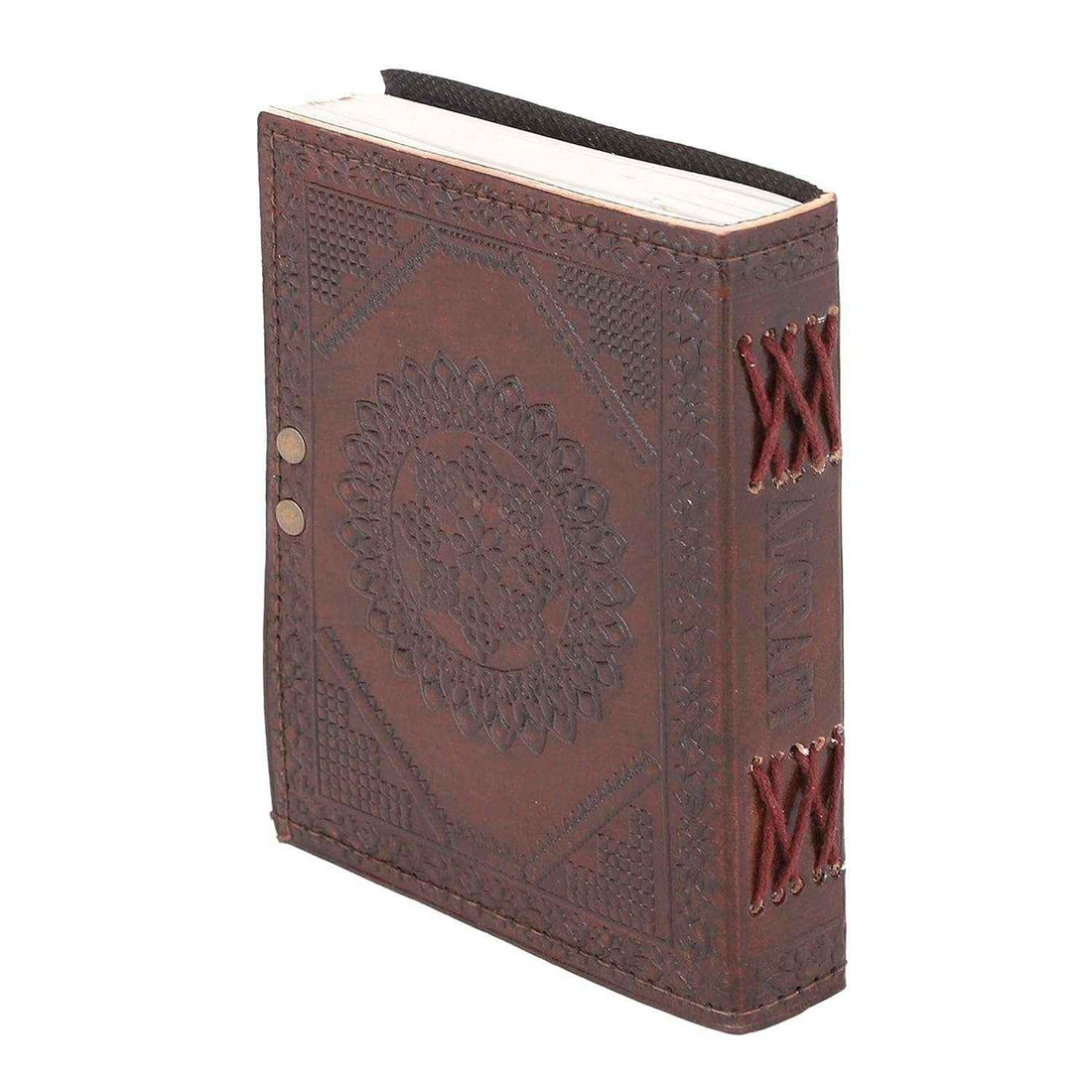 Leather Journal Diary with metal lock vintage Journal handmade 200 pages white unruled|travel Diary|personal journal -17