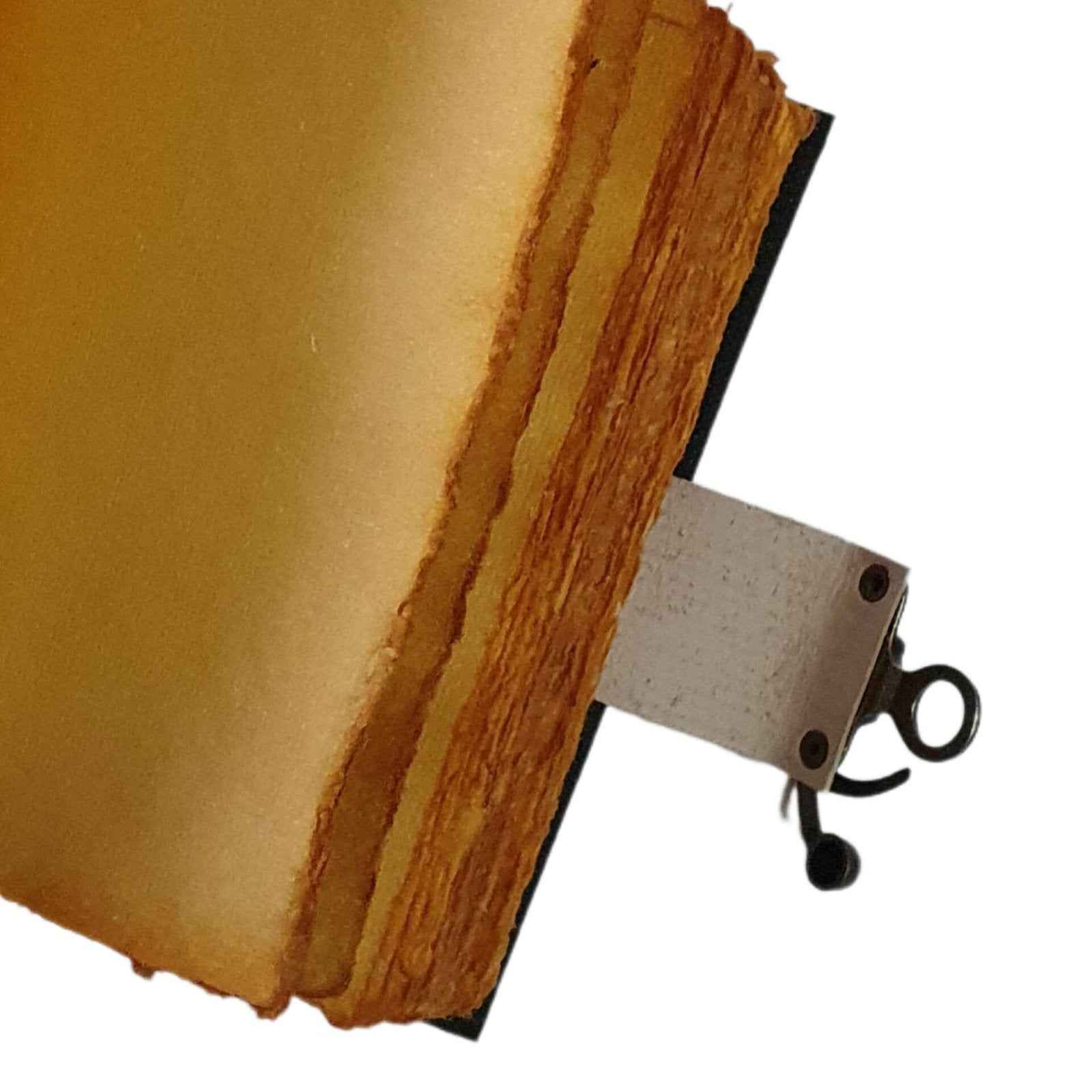 Genuine Leather Diary-Vintage Handmade Leather Journal-Premium Antique LOCK Closure-200 Handmade Deckle Edge Antique Pages -8