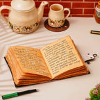 Vintage Handmade Genuine Leather Journal-Premium Antique Lock Closure-200 Handmade Brown Pages -10