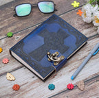 Leather Journal Diary with metal lock vintage Journal handmade 200 pages white unruled|travel Diary|personal journal -10