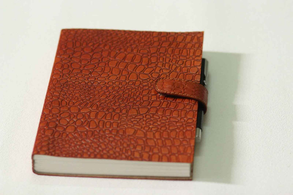 Vintage Handmade Genuine Leather Journal-Premium Antique button Closure-200 Handmade White Pages -2