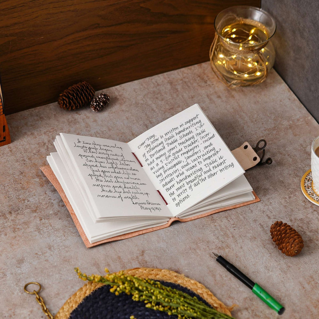 Vintage Handmade Genuine Leather Journal-Premium Antique Lock Closure-200 Handmade White Pages -2 - Navkar Handicrafts