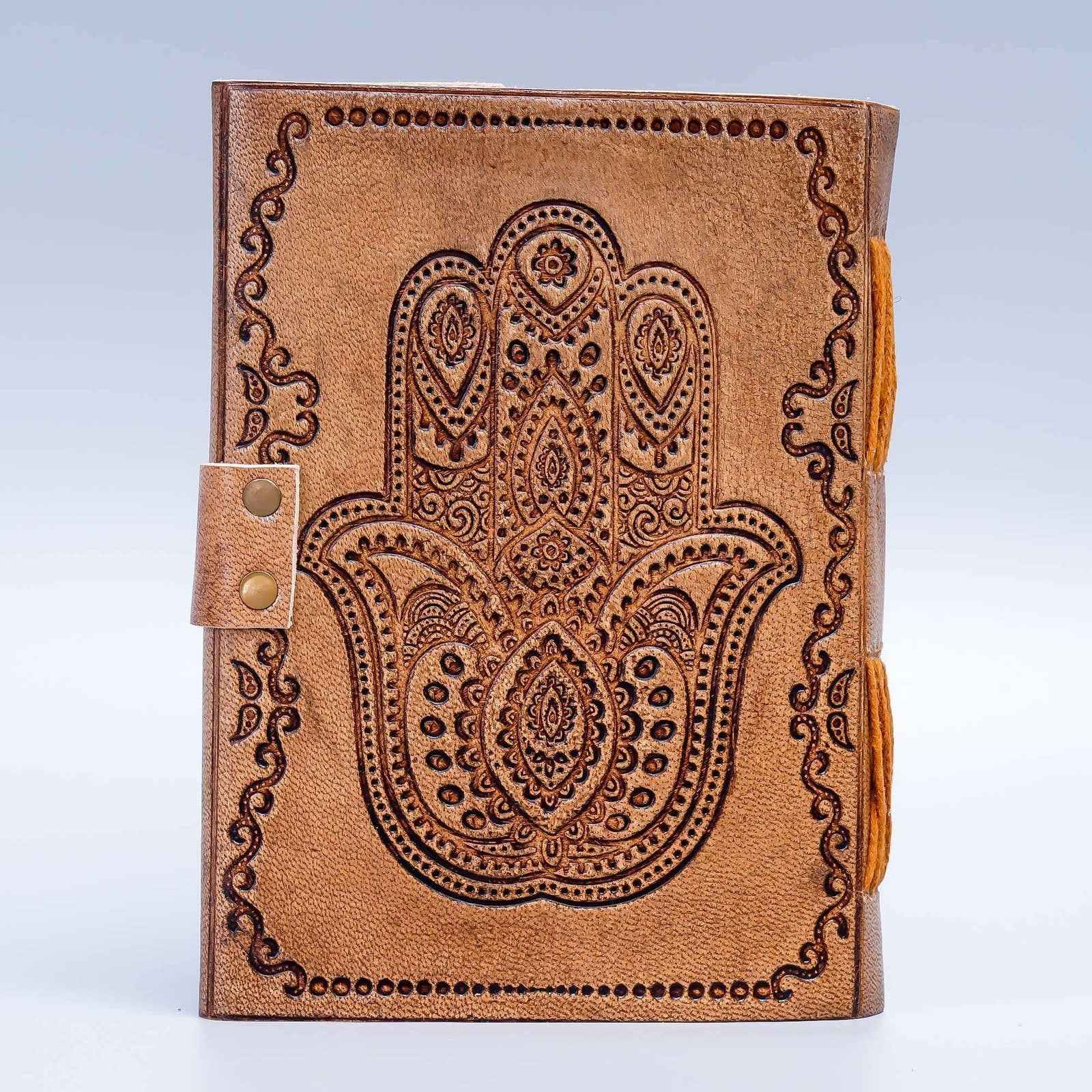 Leather Journal Diary with metal lock vintage Journal handmade 200 pages white unruled|travel Diary|personal journal -5