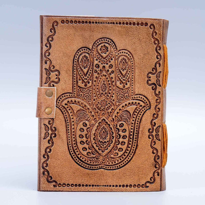Leather Journal Diary with metal lock vintage Journal handmade 200 pages white unruled|travel Diary|personal journal -5
