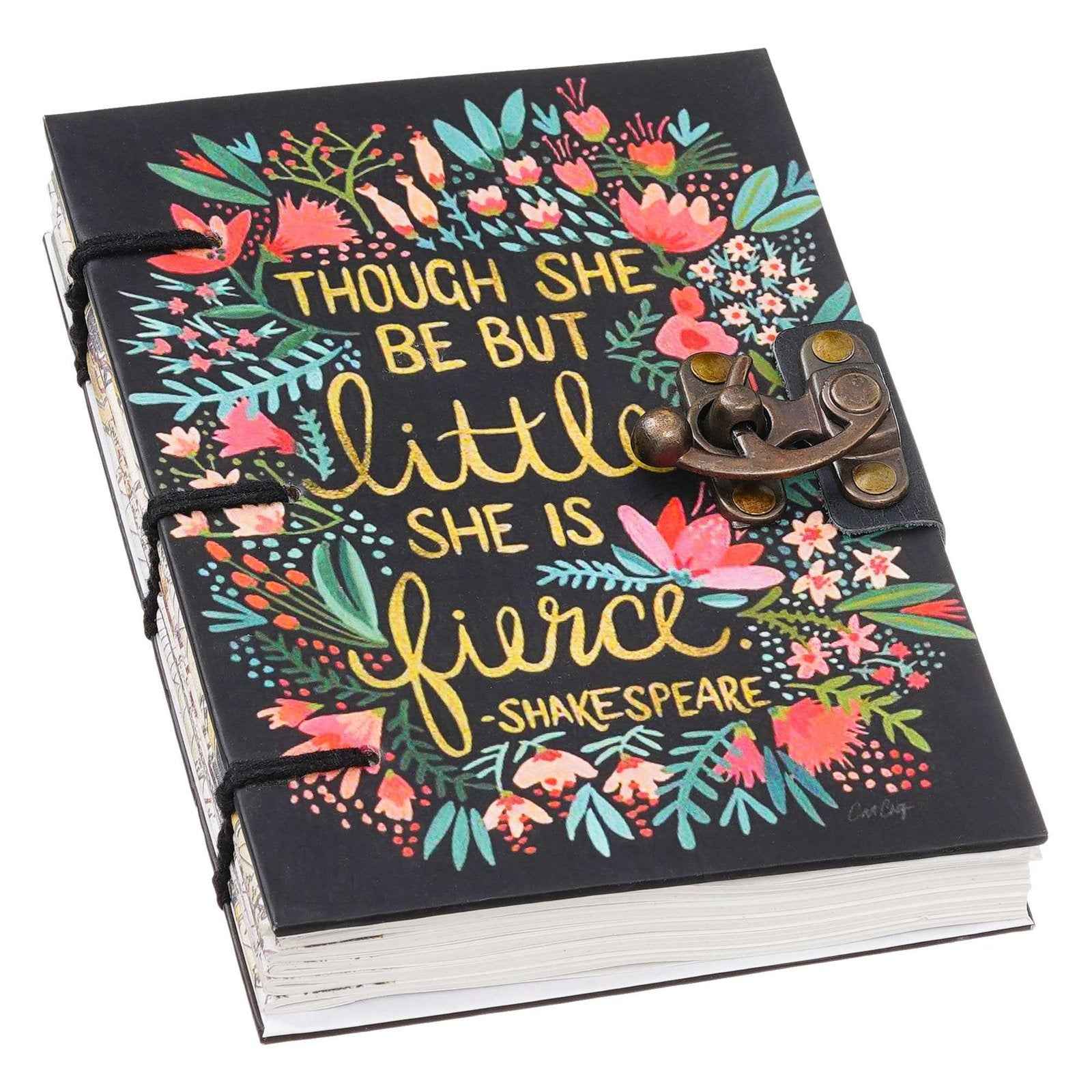 Handmade Printed Cardboard Journal Diary with Buckle Lock-200 Pages Notepad For Men and Women -7