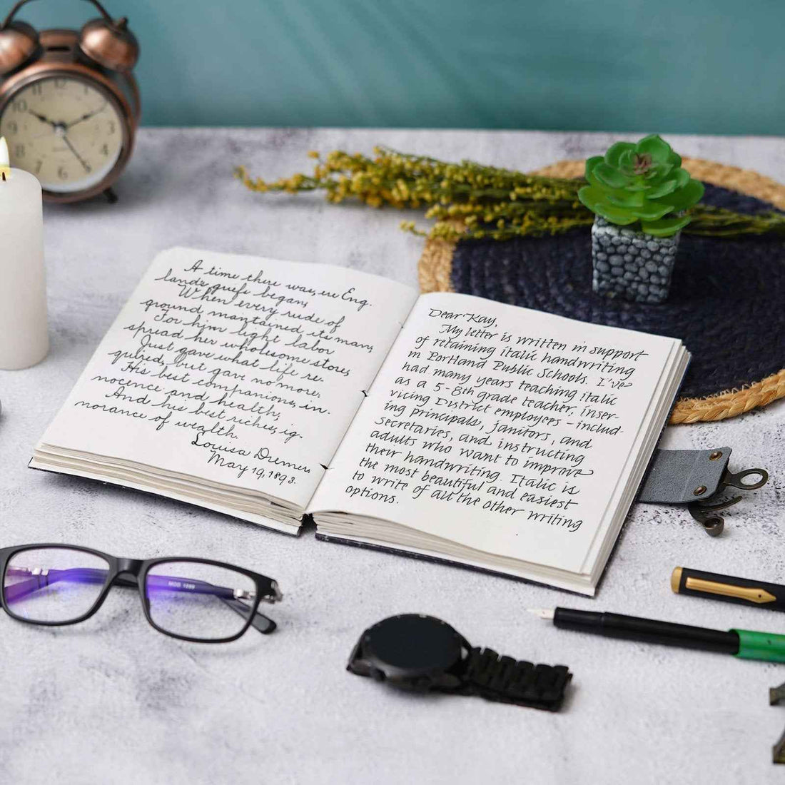 Handmade Printed Cardboard Journal Diary with Buckle Lock-200 Pages Notepad For Men and Women -5