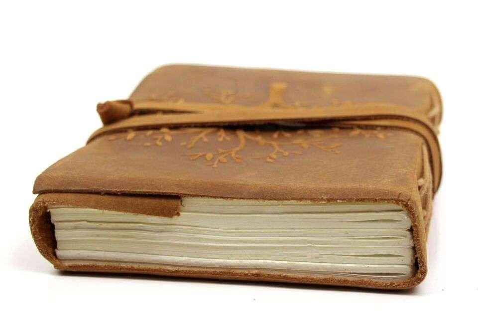 Leather Journal Diary with Premium Antique String Closure vintage Journal handmade 200 pages white unruled|travel Diary|personal journal -7
