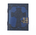 Leather Journal Diary with metal lock vintage Journal handmade 200 pages white unruled|travel Diary|personal journal -10