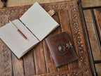 Leather Journal Diary with metal lock vintage Journal handmade 200 pages white unruled|travel Diary|personal journal -19