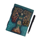 Genuine Leather Diary-Vintage Handmade Leather Journal-Premium Antique LOCK Closure-200 Handmade Deckle Edge Antique Pages -8