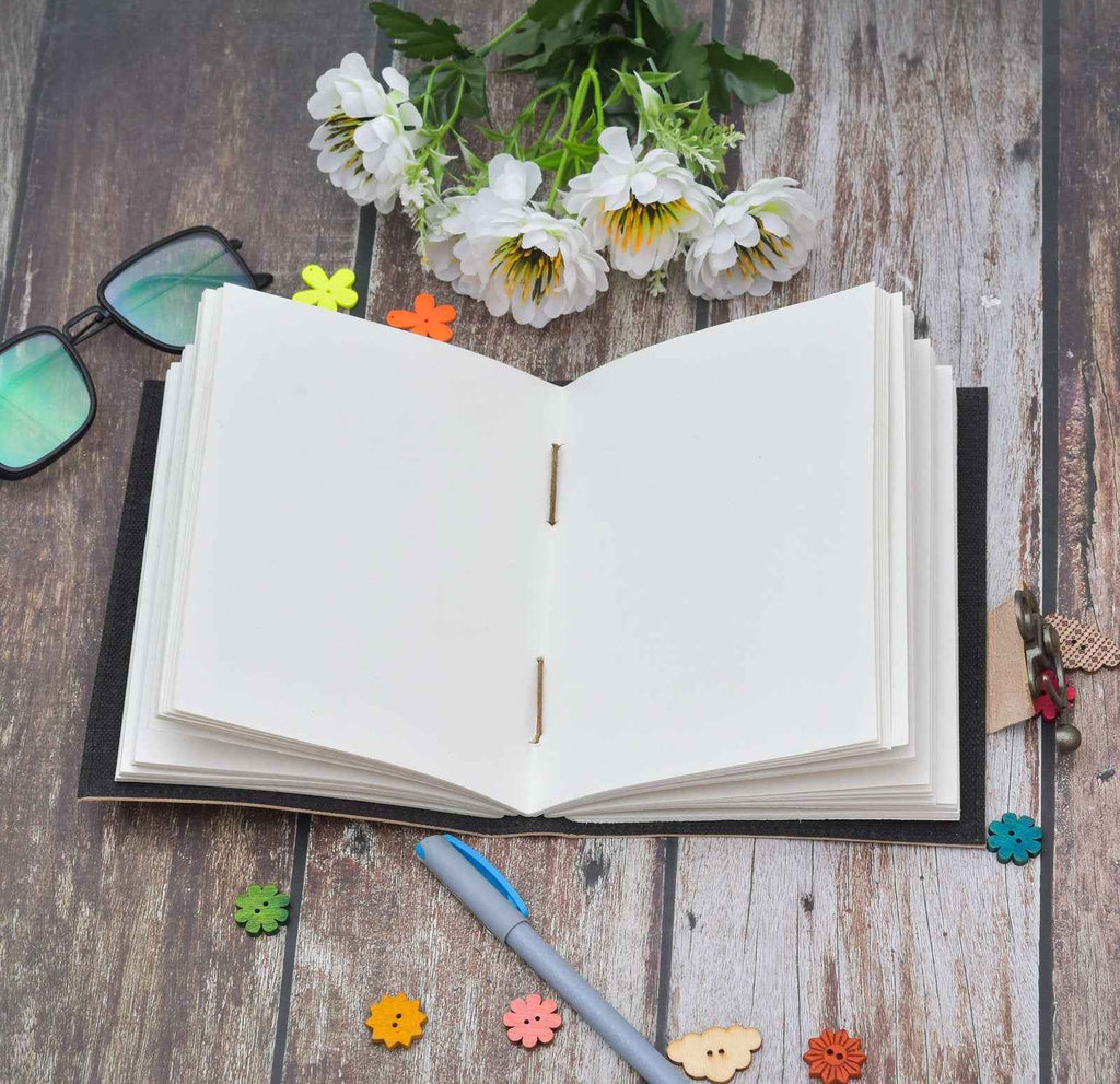 Leather Journal Diary with metal lock vintage Journal handmade 200 pages white unruled|travel Diary|personal journal -9