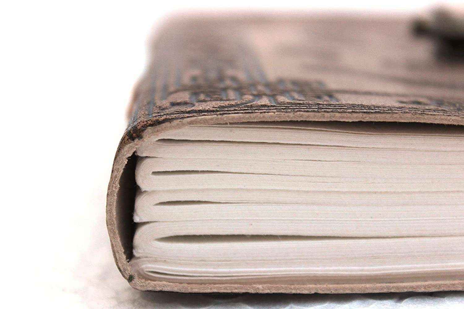 Leather Journal Diary with metal lock vintage Journal handmade 200 pages white unruled|travel Diary|personal journal -24